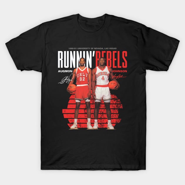 Stacey Augmon and Larry Johnson UNLV T-Shirt by Juantamad
